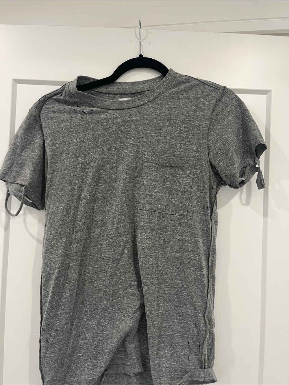 NSF Men's Heather Gray Short Sleeve Pocket Tee